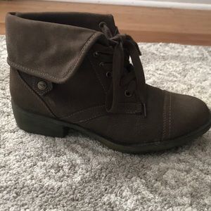 Dark brown booties